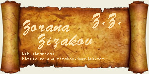 Zorana Žižakov vizit kartica